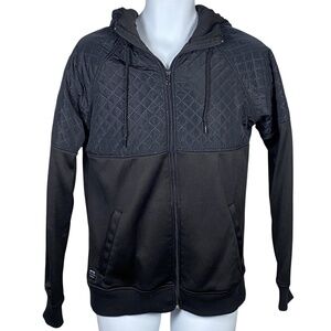 Empyre Tonal Jacket Full Zip Black Hooded High Neck Pockets Mens Size S